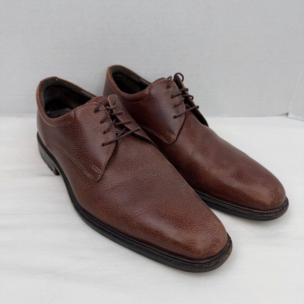 Men's Cole Haan Leather Brown Oxfords Dress Shoes Size 9.5 Plain Toe